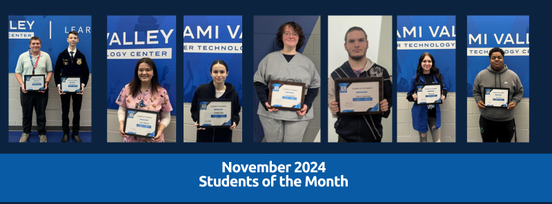 MVCTC Recognizes November 2024 Students of the Month Image